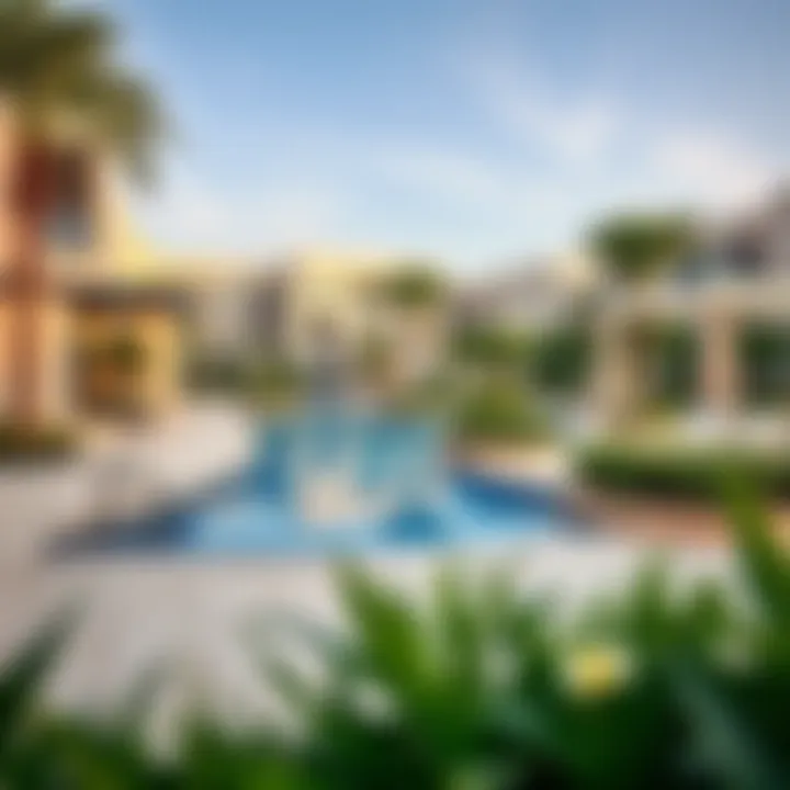 Luxurious amenities at Golf View Seven City including pools and gardens