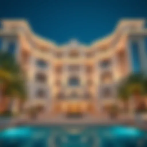 Stunning exterior view of Habtoor Grand Residences showcasing its architectural beauty