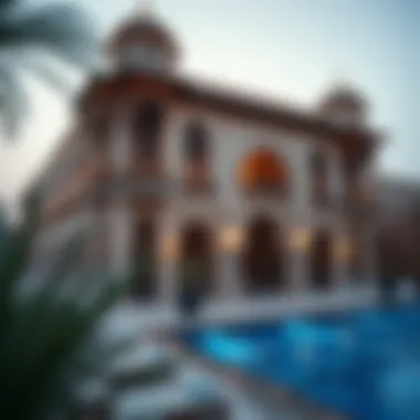 Historic hotel showcasing traditional Arabian architecture
