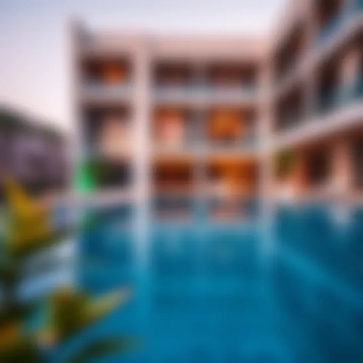 Integration of Infinity Pools in Luxury Real Estate Modern residential building featuring an infinity pool