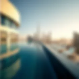 Stunning infinity pool overlooking the Dubai skyline