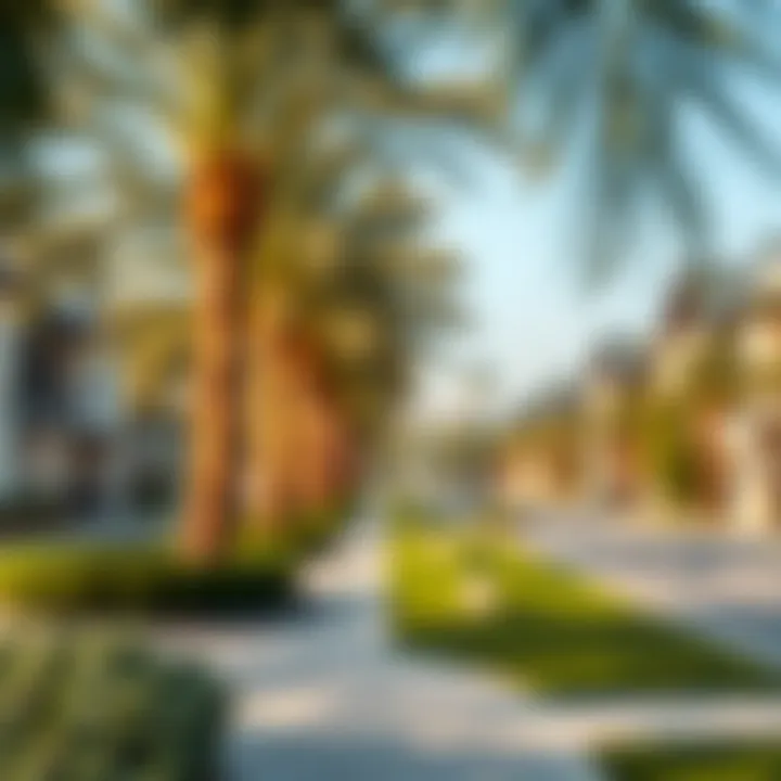 Serene community park in Jumeirah Islands