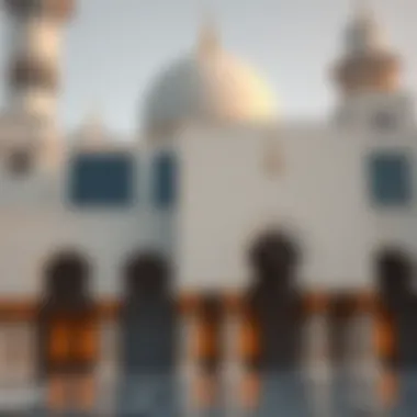 The majestic facade of JVC Mosque showcasing intricate architectural details