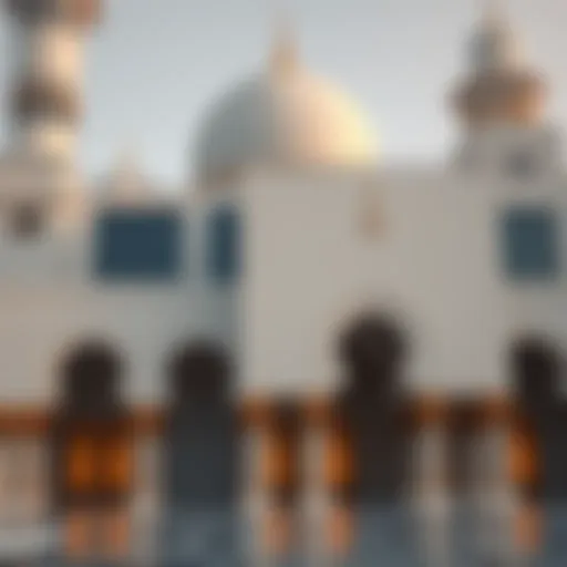 Architectural Details of JVC Mosque The majestic facade of JVC Mosque showcasing intricate architectural details