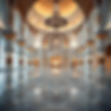 Interior design of JVC Mosque reflecting contemporary Islamic art