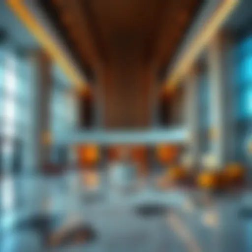 Luxurious lobby of JW Marriott Dubai Marina showcasing elegant design and architecture