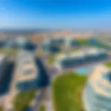 Aerial view showcasing Keturah Reserve’s modern architecture and green spaces.