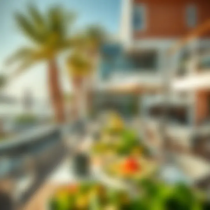 Diverse Culinary Experiences at La Mer Aerial shot highlighting various dining options available at La Mer Beach