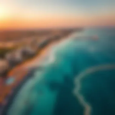 Stunning Overview of La Mer Beach Panoramic view of La Mer Beach showcasing the pristine shoreline and vibrant atmosphere