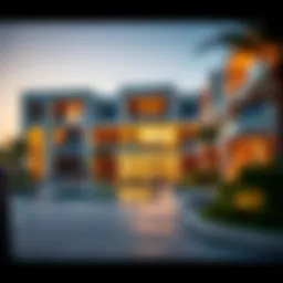 Exterior view of Marsa Al Arab Residences showcasing modern architecture