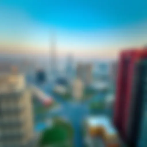 Aerial view of Midtown Deyaar showcasing its skyline and urban layout