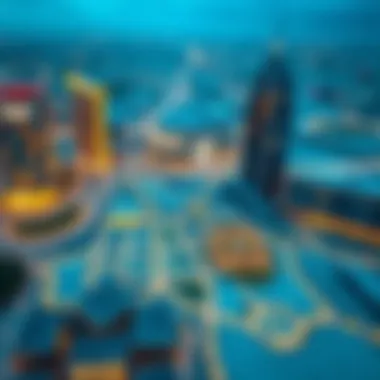 Map highlighting the strategic location of Midtown Deyaar within Dubai