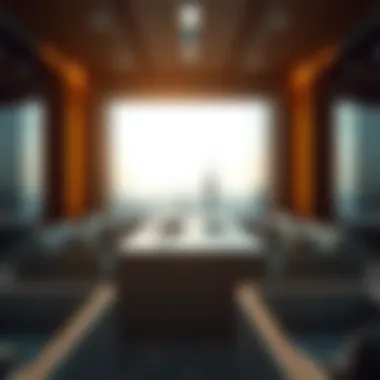 Inside view of a modern urban high-rise