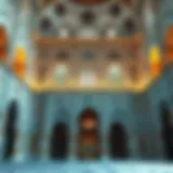 Stunning architecture of a mosque in Dubai showcasing intricate details and patterns