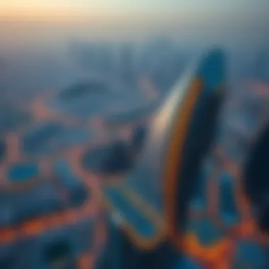 Aerial View of Motor City Aerial view of Motor City showcasing its development and infrastructure