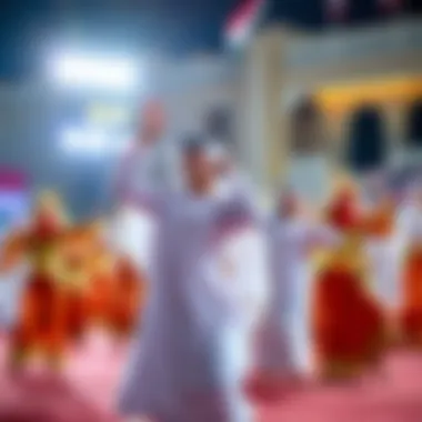 Emirati Dance Performance at National Day Traditional Emirati dancers performing during National Day festivities.