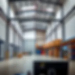 Modern small warehouse interior highlighting versatile storage solutions