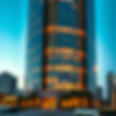 Oberoi Tower's Modern Architectural Marvel Architectural design of Oberoi Tower showcasing its modern facade