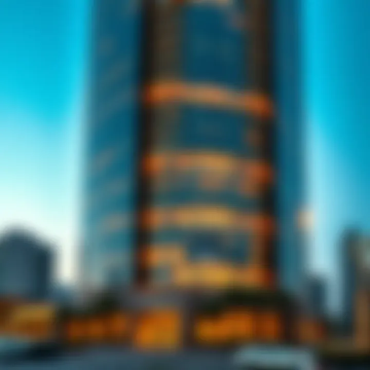 Oberoi Tower's Modern Architectural Marvel Architectural design of Oberoi Tower showcasing its modern facade