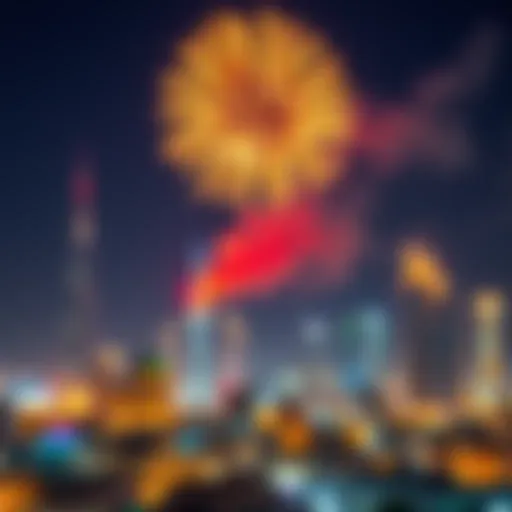 Dazzling fireworks illuminating the UAE skyline