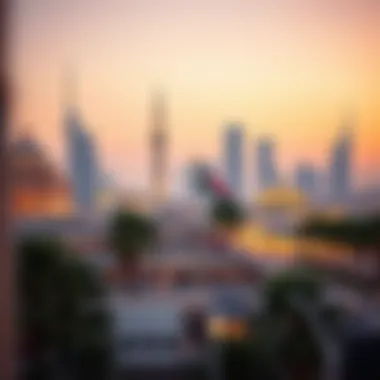 UAE Landmarks During Holidays A striking view of iconic UAE landmarks during a holiday
