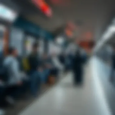 Commuters Using Dubai Metro