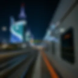 Dubai Metro Station at Night