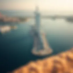 Aerial view of Palm Jumeirah showcasing its distinctive shape