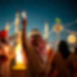 Traditional Emirati celebration during a public holiday in Dubai