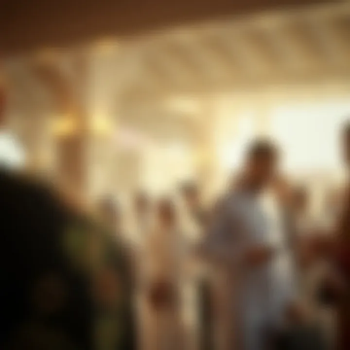 Community Engagement During Ramadan Community members engaging in a charitable event during Ramadan