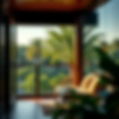 Peaceful balcony view overlooking lush greenery in Silicon Oasis