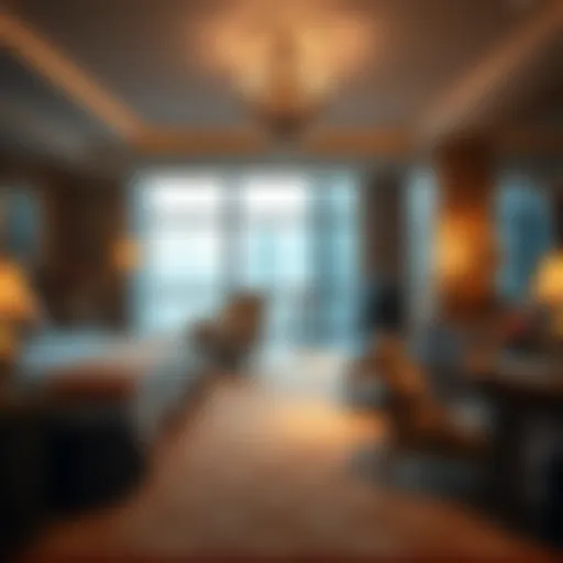 Luxurious room interior of the Savoy Hotel Dubai