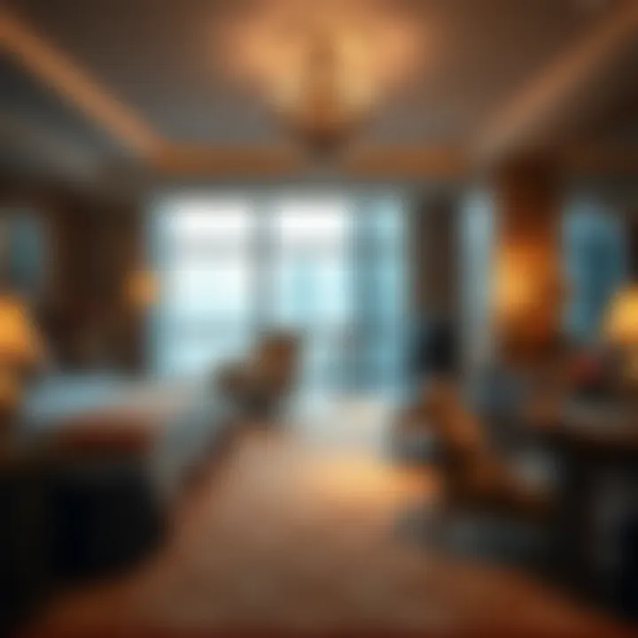 Luxurious room interior of the Savoy Hotel Dubai