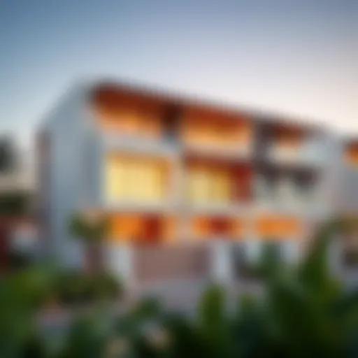 Stunning exterior view of Shams Townhouses showcasing modern architecture