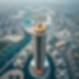 Aerial view of Sidra Tower showcasing its architectural brilliance