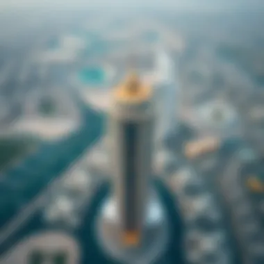 Aerial Perspective of Sidra Tower Aerial view of Sidra Tower showcasing its architectural brilliance