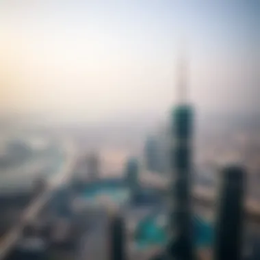 Panoramic View from Sidra Tower Panoramic view from a high floor of Sidra Tower overlooking Dubai