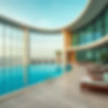 Elegant Leisure Amenities at Sidra Tower Elegant swimming pool and leisure area at Sidra Tower