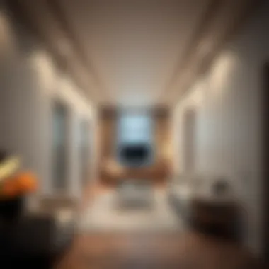 Trendy design of partition rooms emphasizing functionality.