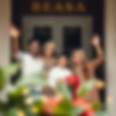 Happy expatriate family celebrating residency approval