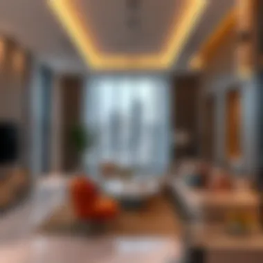Modern Apartment Interior in Dubai A modern apartment interior representing housing costs in Dubai