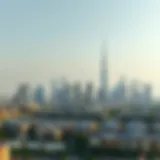 A stunning view of Dubai's skyline showcasing residential areas