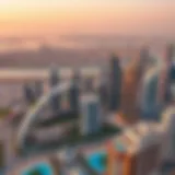 Aerial view of Dubai's skyline showcasing luxury real estate