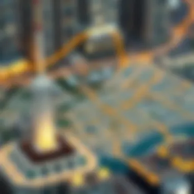 Key Areas for Room Rentals in Dubai Map highlighting popular neighborhoods in Dubai