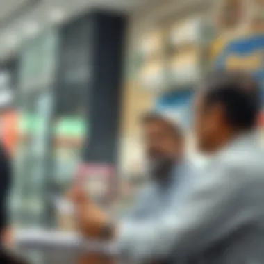 Business Owners Navigating Rental Agreements in Deira Business owners discussing rental agreements