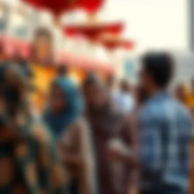 Diverse community in a cultural event in Dubai