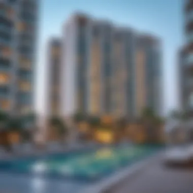 Modern apartment complex reflecting expat living conditions