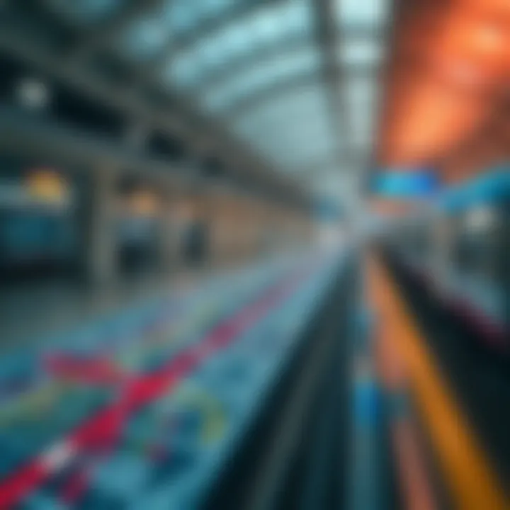 Connectivity of Dubai Metro Lines A map highlighting the Dubai Metro lines and their connectivity