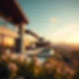 A stunning view of Vida in The Hills showcasing its architectural elegance and surrounding nature.