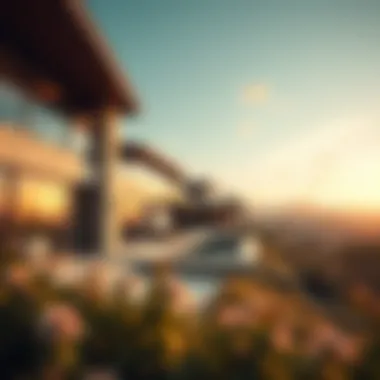 A stunning view of Vida in The Hills showcasing its architectural elegance and surrounding nature.